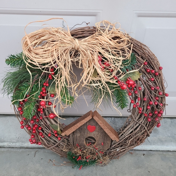 Other - Birdhouse Christmas Wreath